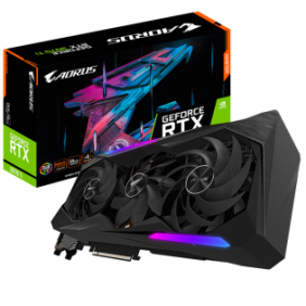 Placa video gigabyte aorus geforce rtx 3070 ti master 8g  gv-n307taorus m-8gd graphics processing geforce