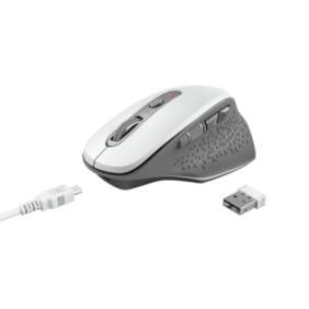 Mouse fara fir trust ozaa rechargeable wireless mouse - white  specifications general height of main