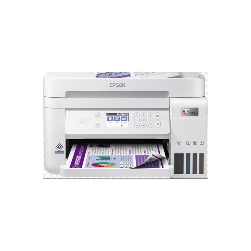 Multifunctional inkjet color epson ecotank ciss l6276 culoare alb dimensiune a4 (printarecopiere scanare) printare borderless