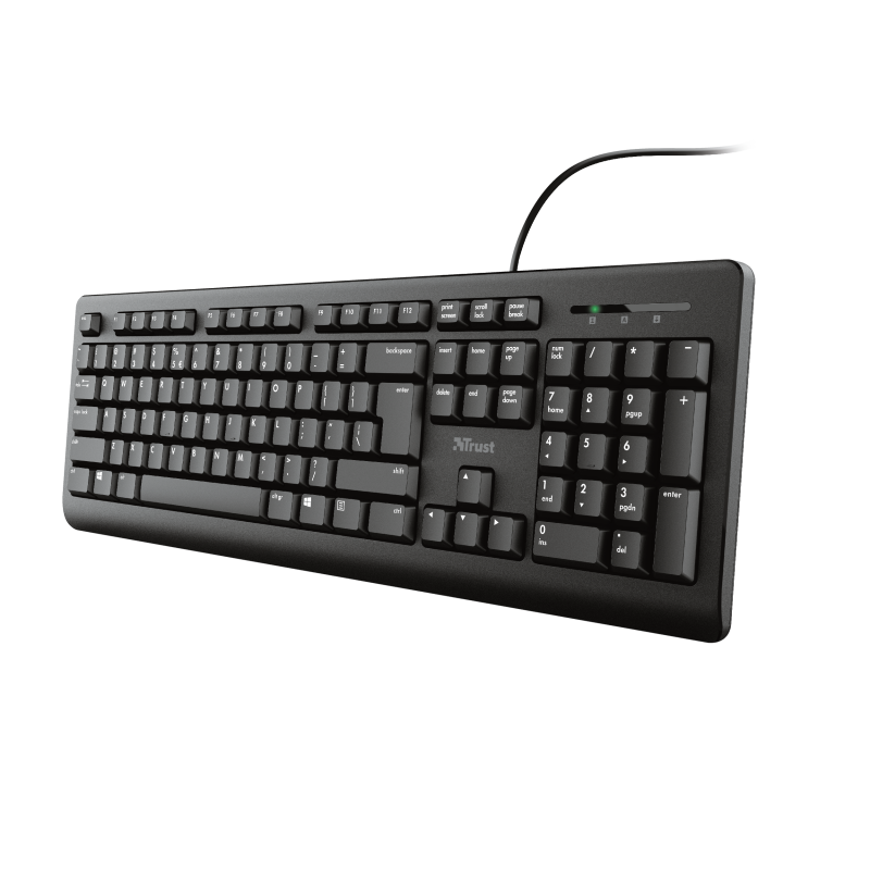 Trust primo full-size keyboard silent  general full size keyboard yes ergonomic design no key technology