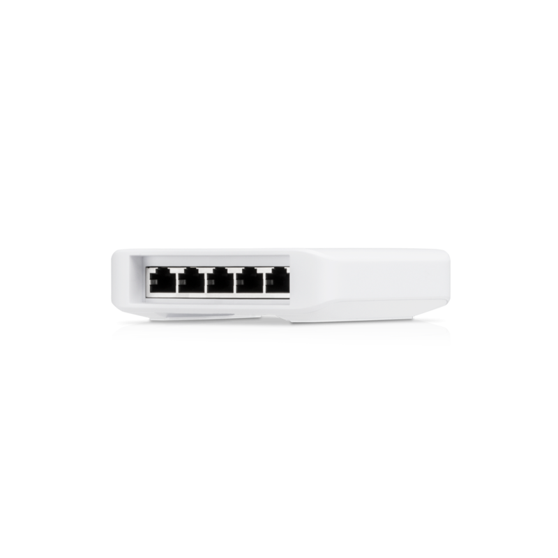 Ubiquiti unifi switch usw-flex 5x 10/100/1000 mbps rj45 ports4 x 802.3at poe consum 5w alocare