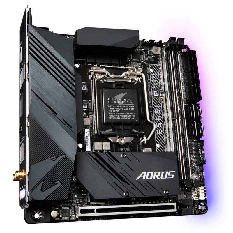 Placa de baza gigabyte b560i aorus pro ax lga 1200  cpu lga1200 package: 11th generation