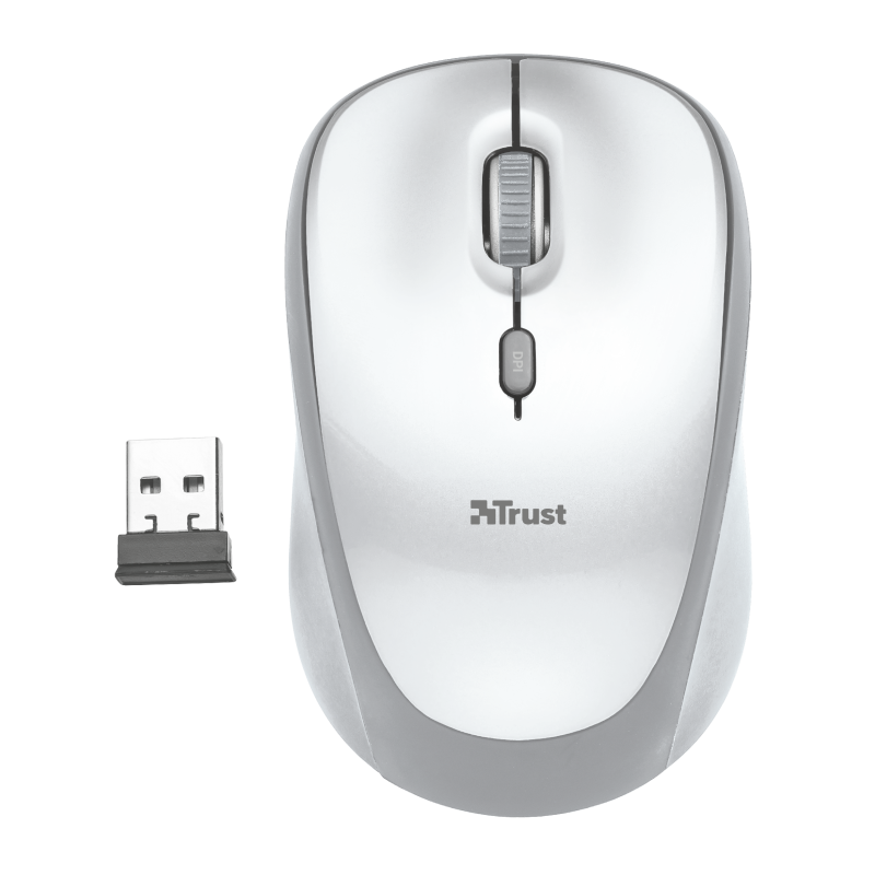 Mouse fara fir trust yvi wireless mouse - white  specifications general height of main product