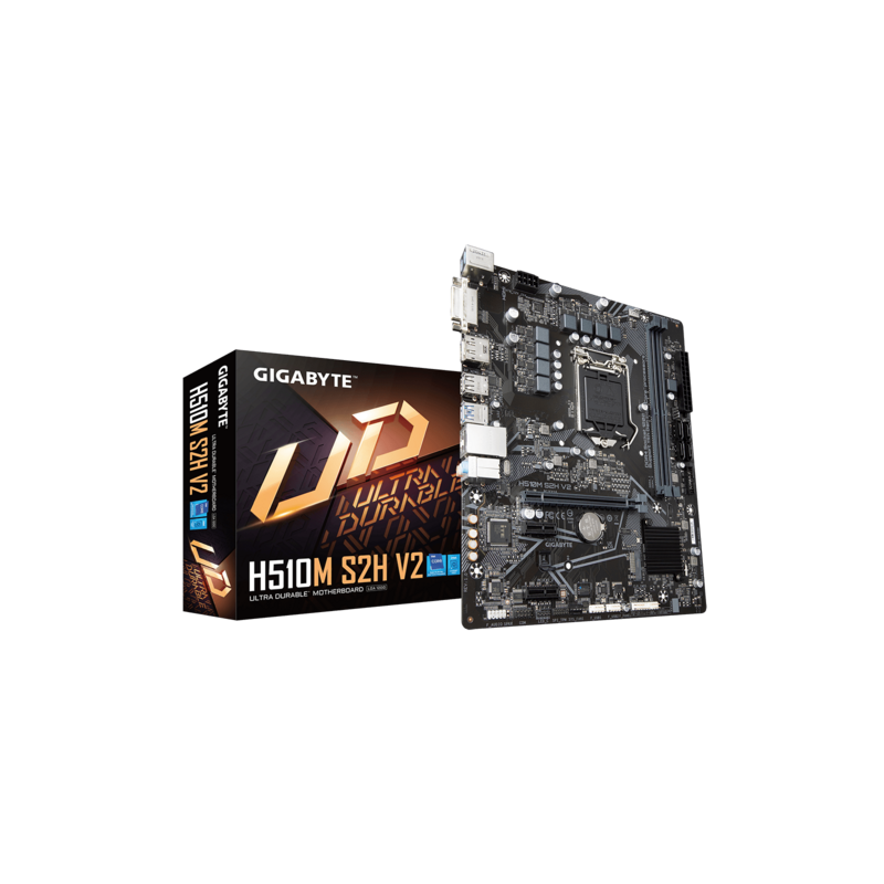 Placa de baza gigabyte h510m s2h v2 lga 1200  intel® h510m ultra durable motherboard with