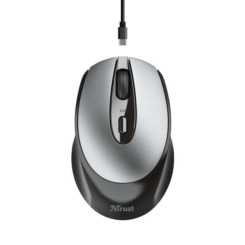 Mouse fara fir trust zaya wireless rechargeable mouse black  specifications general formfactor standard ergonomic design