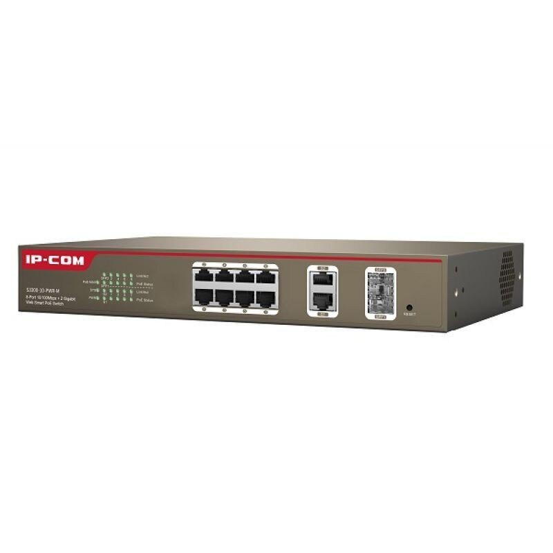 Ip-com s3300-10-pwr-m 8-port 10/100mbps + 2 gigabit web smart poe switch standards&protocols: ieee 802.3、 ieee