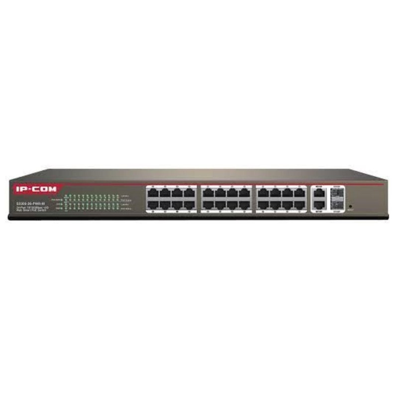 Ip-com s3300-26-pwr-m 24-port 10/100mbps + 2 gigabit web smart poe switch standards&protocols: ieee 802.3、 ieee