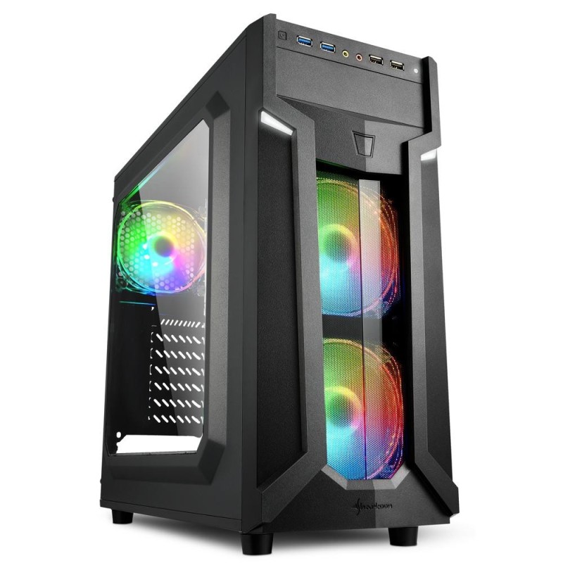 Carcasa sharkoon vg6-w rgb atx  general form factor: atx expansion slots: 6 interior painting: ✓