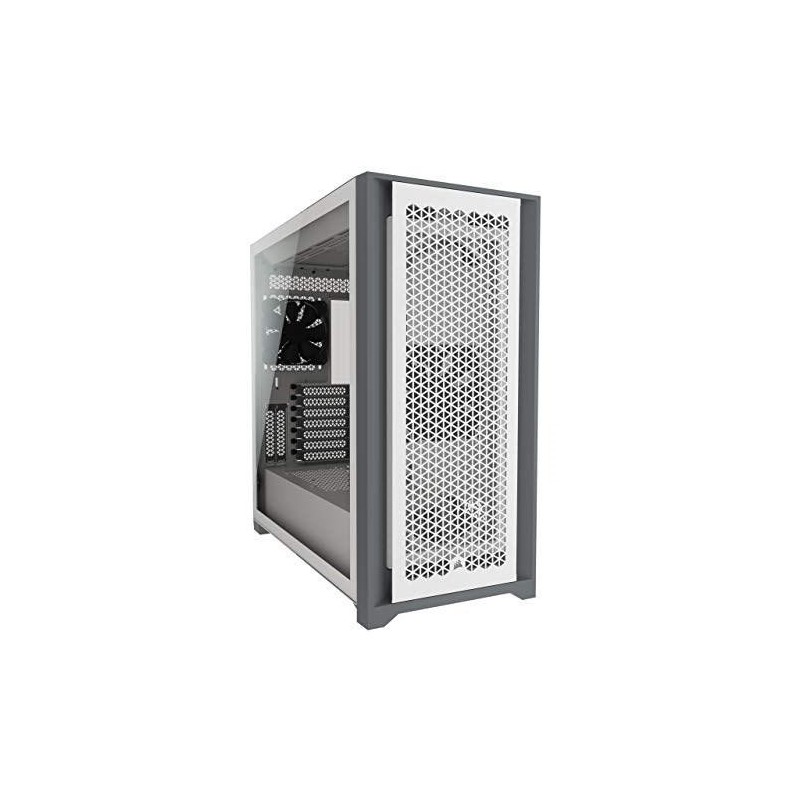 Carcasa corsair 5000d airflow tempered glass mid-tower atx pc case — white  case dimensions 520mm