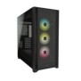 Carcasa corsair icue 5000x rgb tempered glass mid-tower atx pc smart case — black  case