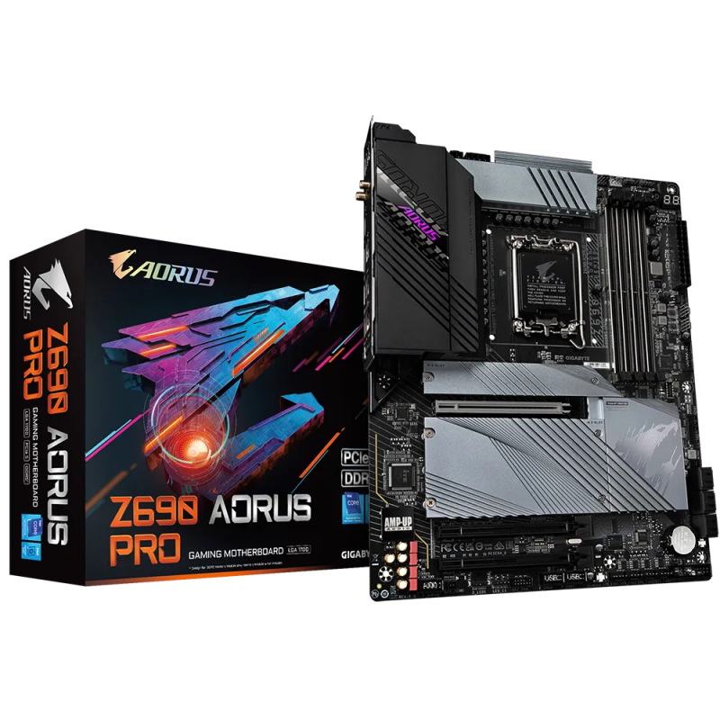 Placa de baza gigabyte z690 aorus pro lga 1700  cpu lga1700 socket: support for 12th