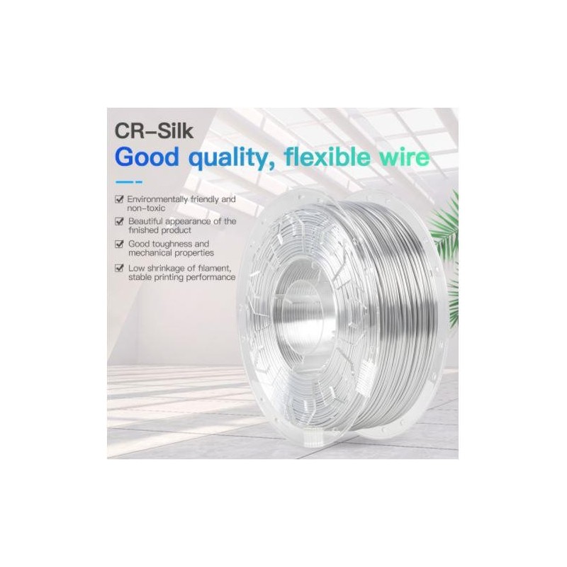 Creality pla 3d printer filament silk white printing temperature: 190-220 filament diameter: 1.75mm tensile strength: