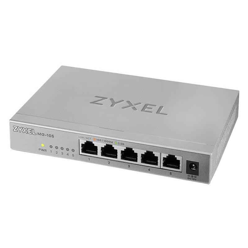 Zyxel mg-105 5-port desktop multigigabit ethernet switch 2.5g