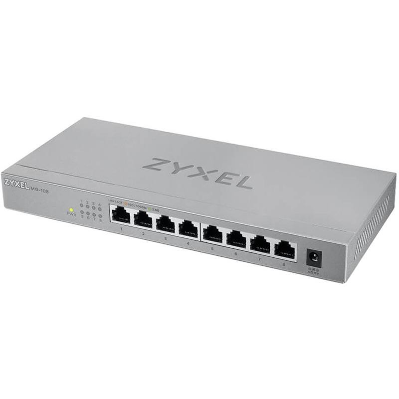 Zyxel mg-108 8-port desktop multigigabit ethernet switch 2.5g