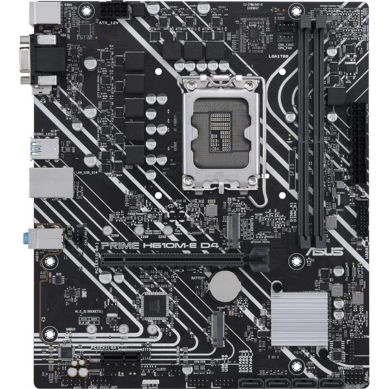 Placa de baza asus prime h610m-e d4 lga 1700  intel® h610 (lga 1700) mic-atx motherboard