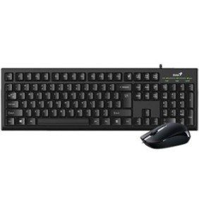 Kit tastatura + mouse genius km-160 cu fir negru usb