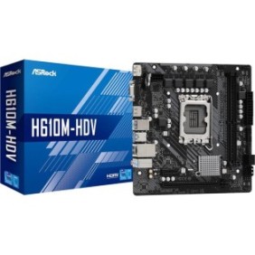 Placa de baza asrock h610m-hdv d4 lga 1700  supports 12th gen intel® core™ processors (lga1700)