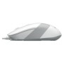 Mouse a4tech - fm10 white cu fir usb optic 1200 dpi butoane/scroll 4/1 buton selectare