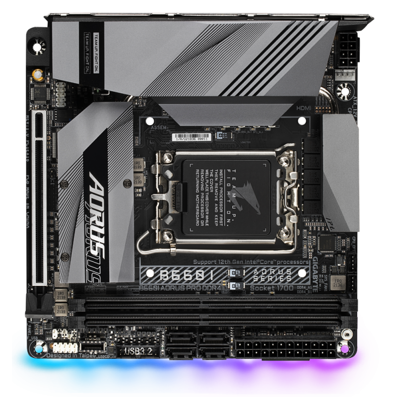 Placa de baza gigabyte b660i aorus pro ddr4 lga 1700  cpu lga1700 socket: support for