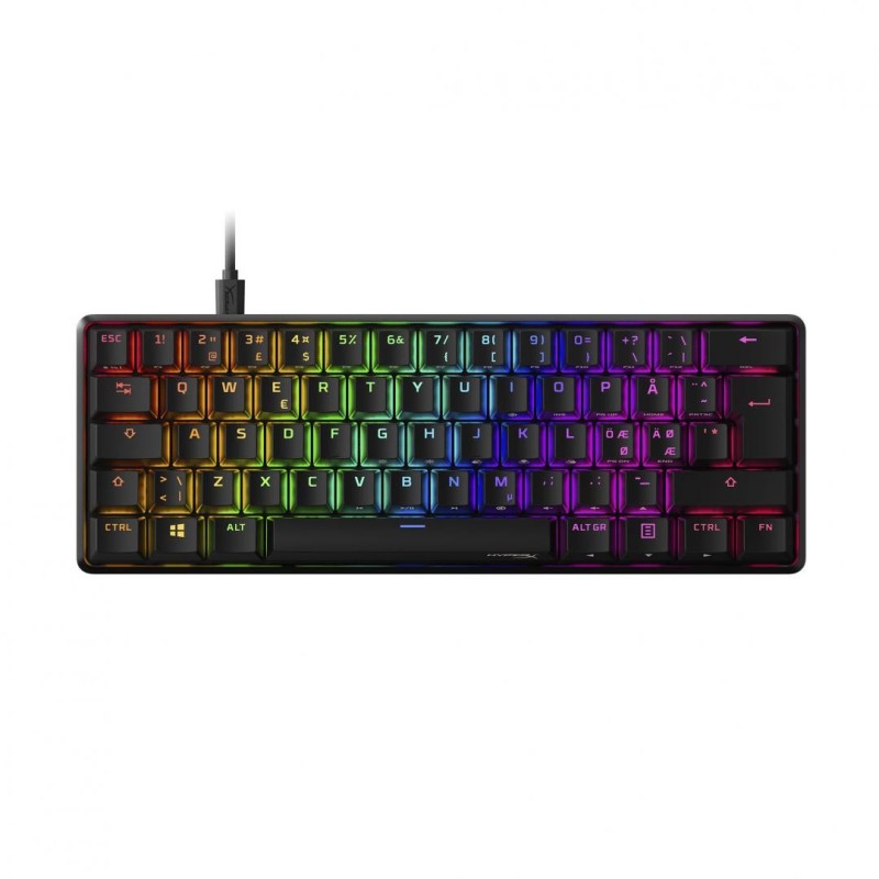 Tastatura gaming mecanica hyperx alloy origins 60 rgb switch hx aqua - tactile soft ngenuity