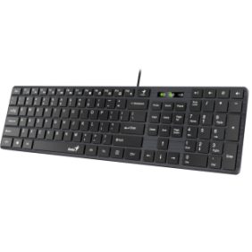 Tastatura genius slimstar 126 usb neagra  tehnologie cu fir  tip standard  format tastatura standard (104-108