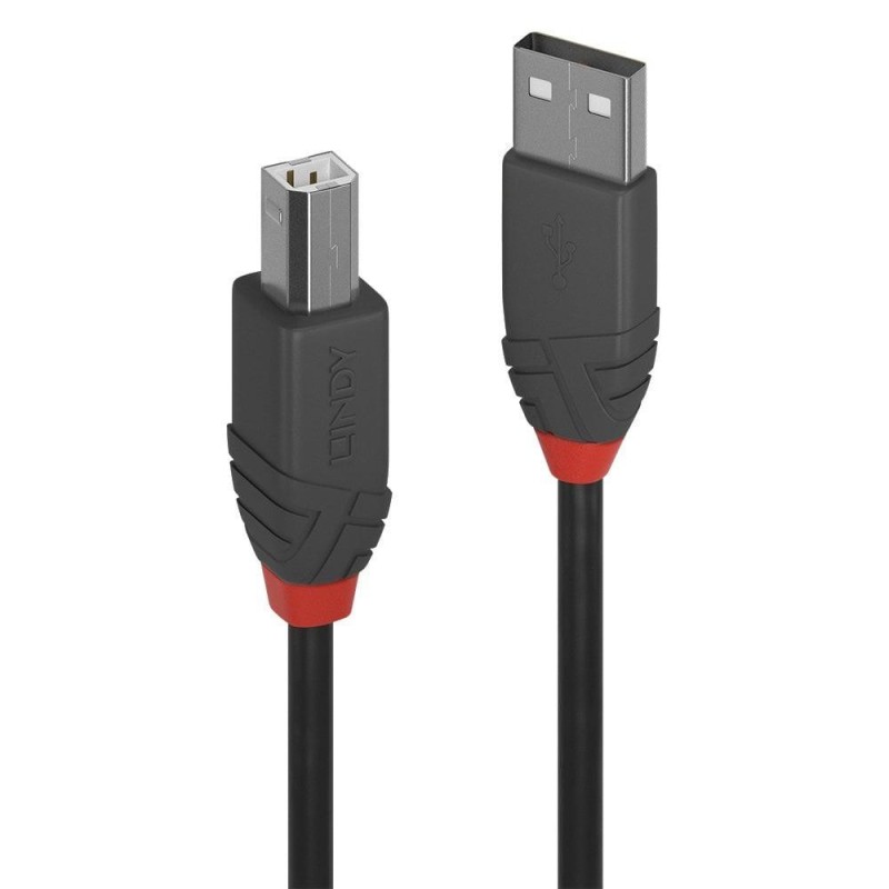 Cablu lindy 2m usb 2.0 type a to b cable anthra line