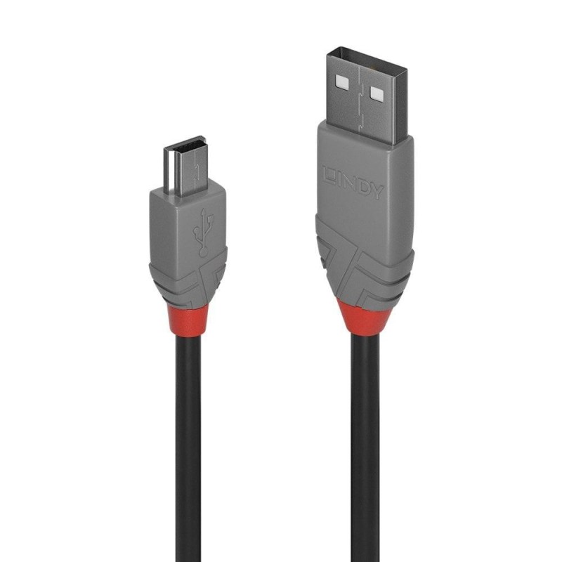 Cablu lindy 5m usb 2.0 type a to mini-b anthra line