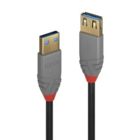 Cablu lindy 0.5m usb 3.2 type a extension cable 5gbps anthra line