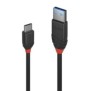 Cablu lindy 0.5m usb 3.2 type a to type c 10gbps black line