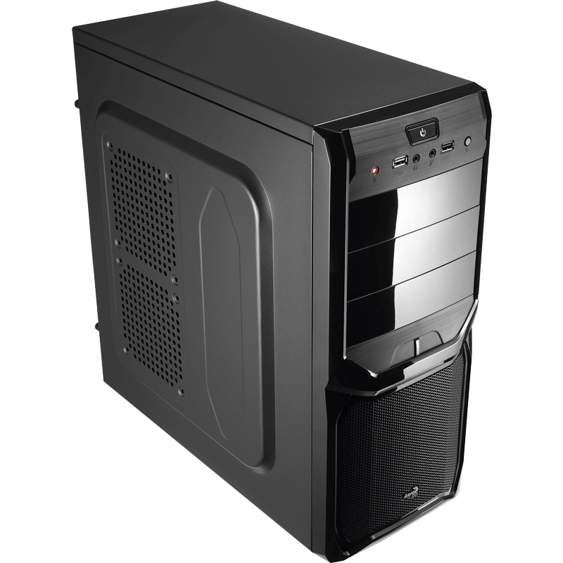 Carcasa aerocool v3x advanced neagra spcc steel atx mid tower fara sursa (tip atx montata