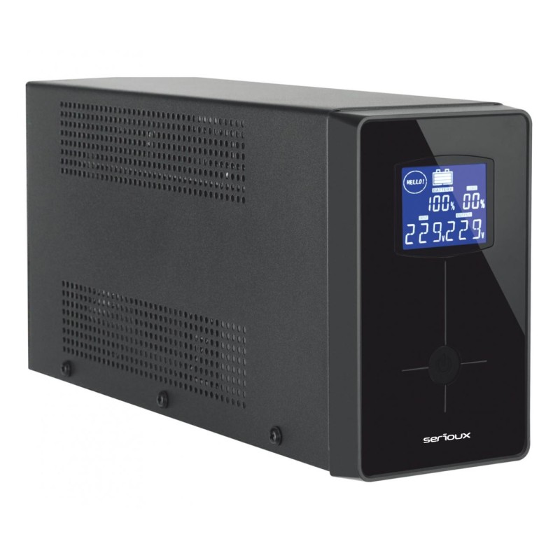 Ups serioux line interactive 1200li ecran lcd capacitate 1200va/720w 4 prize schuko  baterie 12 v