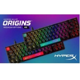 Tastatura hp hyperx alloy 65 aqua tastatura mecanica cablu usb type-c detasabil iluminare rgb anti-ghosting