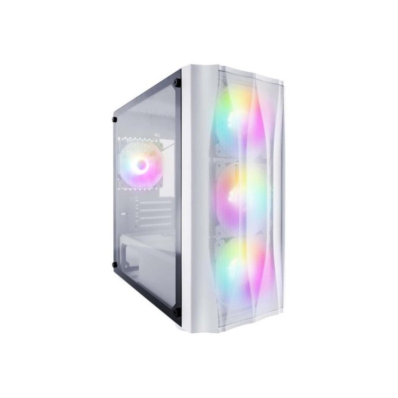 Carcasa 1stplayer x3-m-4f1-w-wh fara sursa rgb micro atx