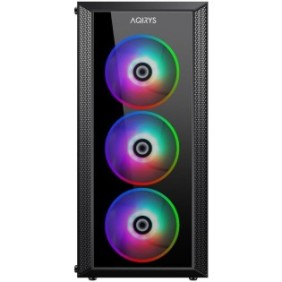 Carcasa aqirys rigel midi tower black  technical data case type: midi tower materials: tempered glass