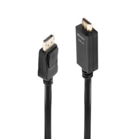 Cablu lindy 5m displayport to hdmi 10.2g negru  description  connects a displayport equipped device to