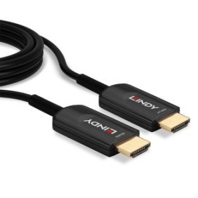 Cablu lindy hdmi 20m fibre optic hybrid ultra high speed hdmi 2.1 aoc  description  combines