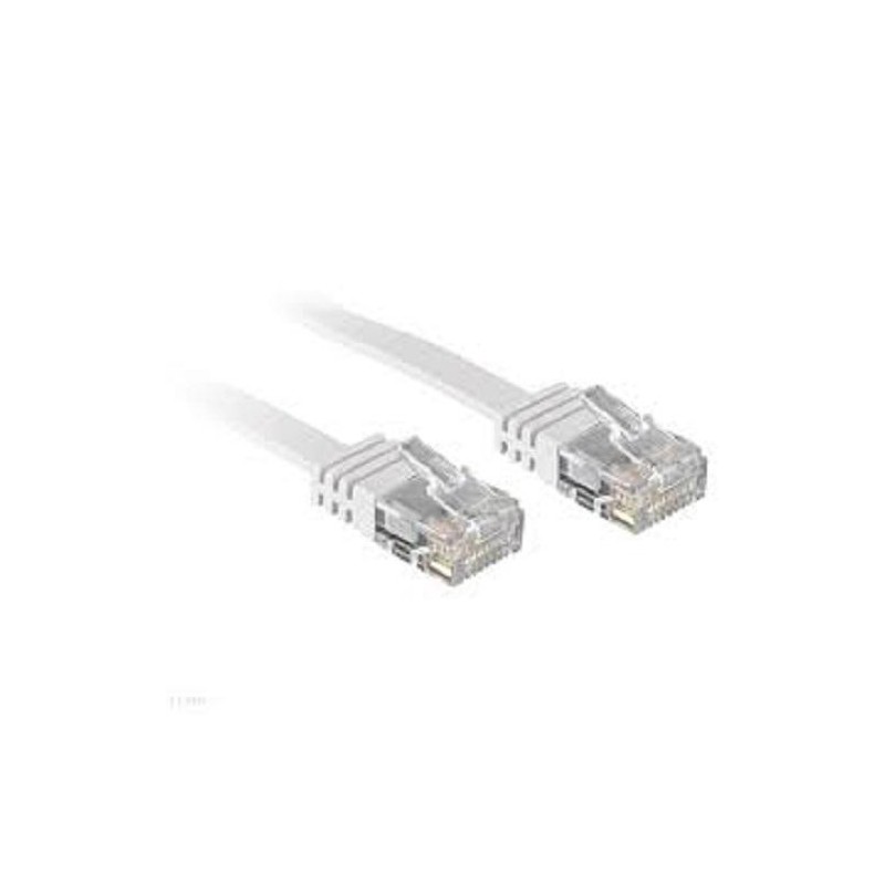 Cablu lindy 10m cat.6 u/utp flat network cable white rj45 m/m 250mhz copper 32awg  technical