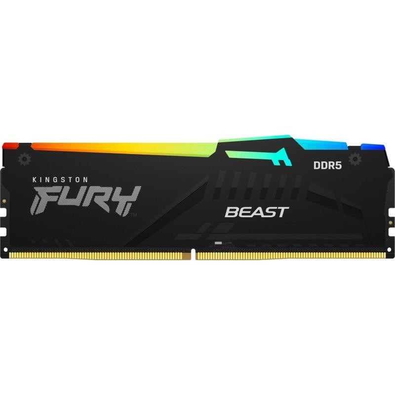 Memorie ram kingston dimm ddr5 16gb 5200mhz cl40 1.25v fury beast rgb