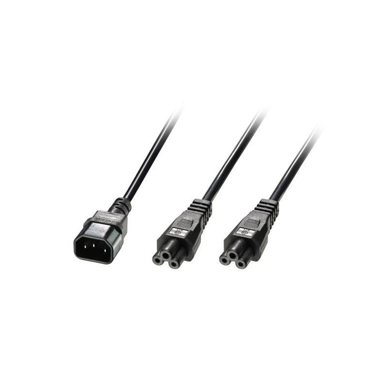 Cablu alimentare iec c14 to 2 x iec c5 splitter extension cable black 2.5m  description