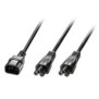 Cablu alimentare iec c14 to 2 x iec c5 splitter extension cable black 2.5m  description