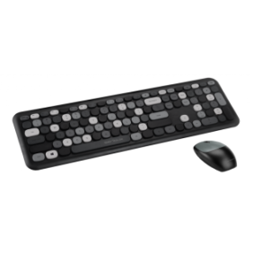 Kit tastatura + mouse serioux colourful 9920bk wireless 2.4ghz us layout multimedia mouse optic 1200dpi