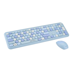 Kit tastatura + mouse serioux colourful 9920bl wireless 2.4ghz us layout multimedia mouse optic 1200dpi