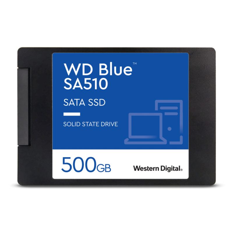 Ssd wd 500gb blue sata 3.0 3d nand 7mm 2.5 rata transfer r/w 560mbs/530mbs