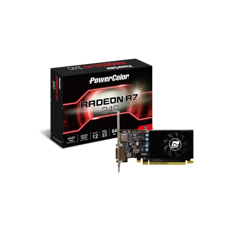 Placa video powercolor amd radeon r7 240 2gb 64bit gddr5  pecification graphics engine axr7 240