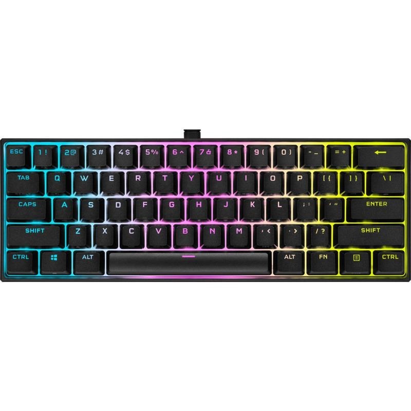 Corsair k65 rgb mini 60% mecanica negru  full key (nkro) with 100% anti-ghosting supported in