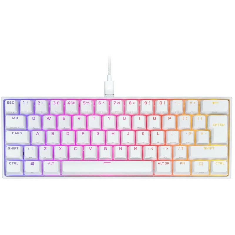 Corsair k65 mini 60% mecanica alb  full key (nkro) with 100% anti-ghosting supported in icue