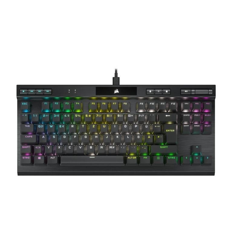 Corsair k70 rgb tkl champion series optical-mechanical negru  full key (nkro) with 100% anti-ghosting supported