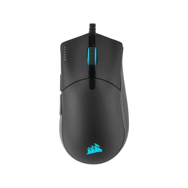 Mouse cu fir corsair sabre rgb pro champion series ultra-light optical 18000 dpi 2 zone