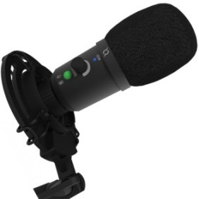 Microfon gaming aqirys voyager de tip cardioid suport flexibil coenxiune usb cu fir 2.7m noise-cancelling