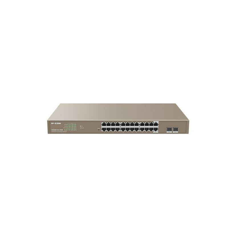 Ip-com switch g3326p-24-410w 24-port poe 24ge+2sfp cloud managed poe switch interfata: 24 x 10/100/1000 base-t